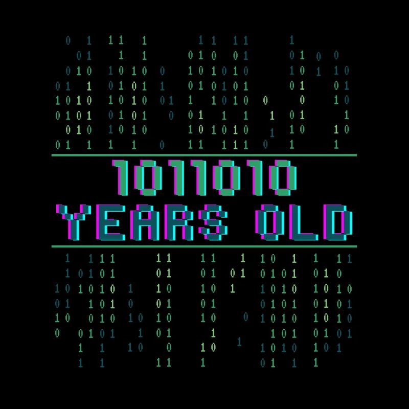 90. Geburtstag 90 Jahre alt Binärcode Coder