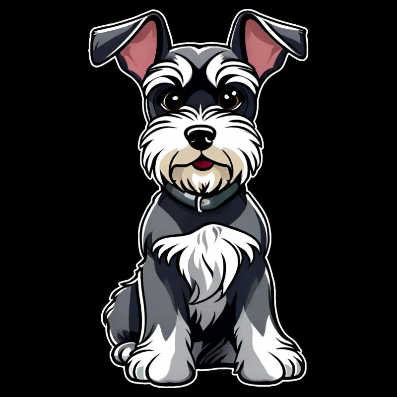 Mignon petit chien schnauzer