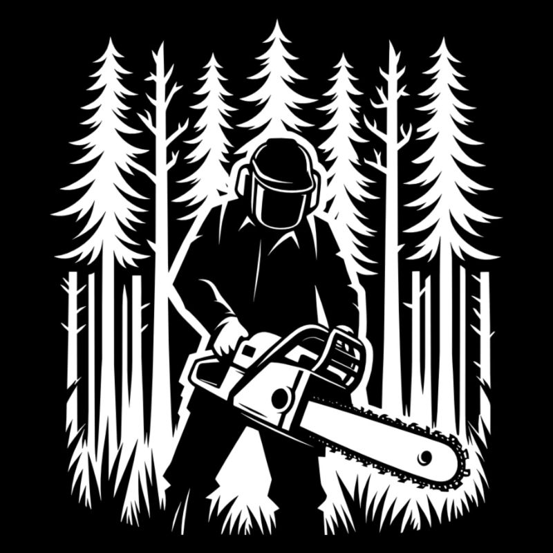 Holzfäller bei der Arbeit