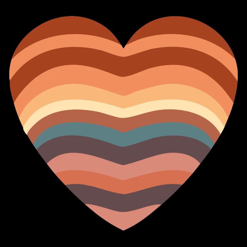 Boho Rainbow Heart