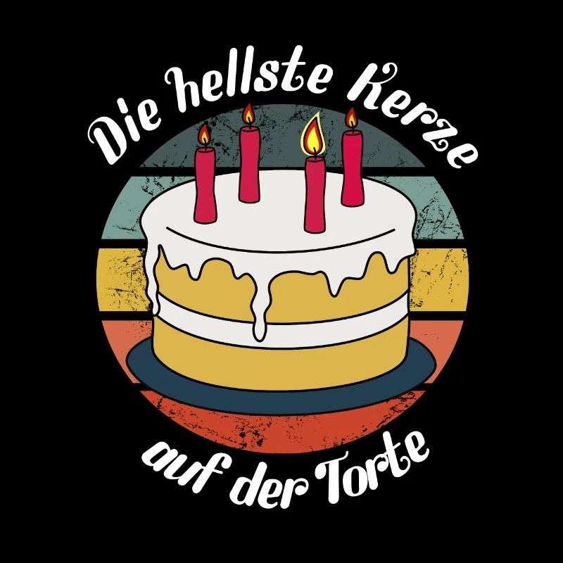 Hellste Kerze auf der Torte - weiße Schrift