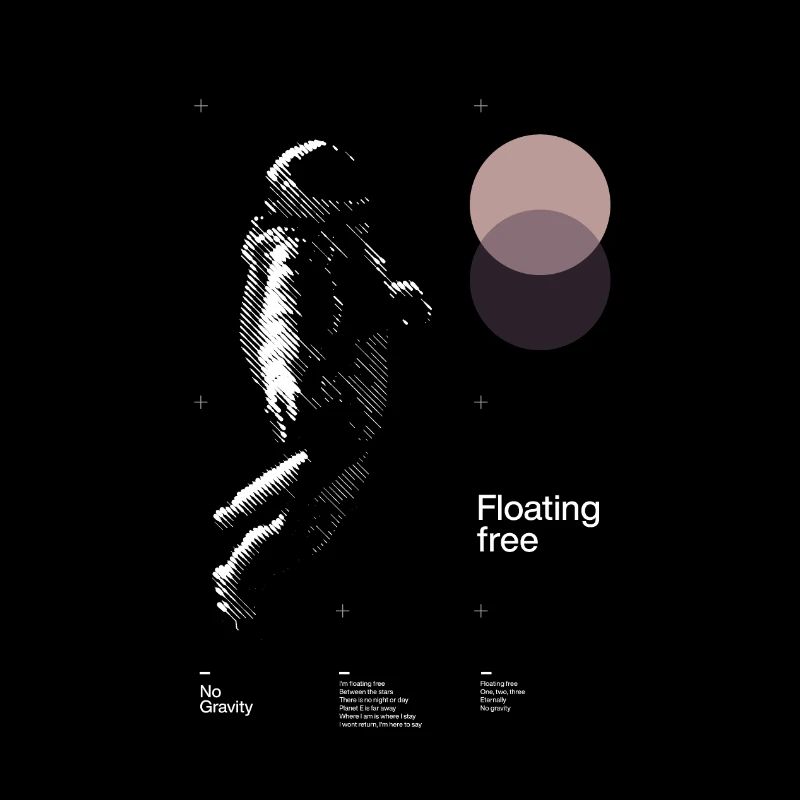 Poster Floating - Astronaut in space