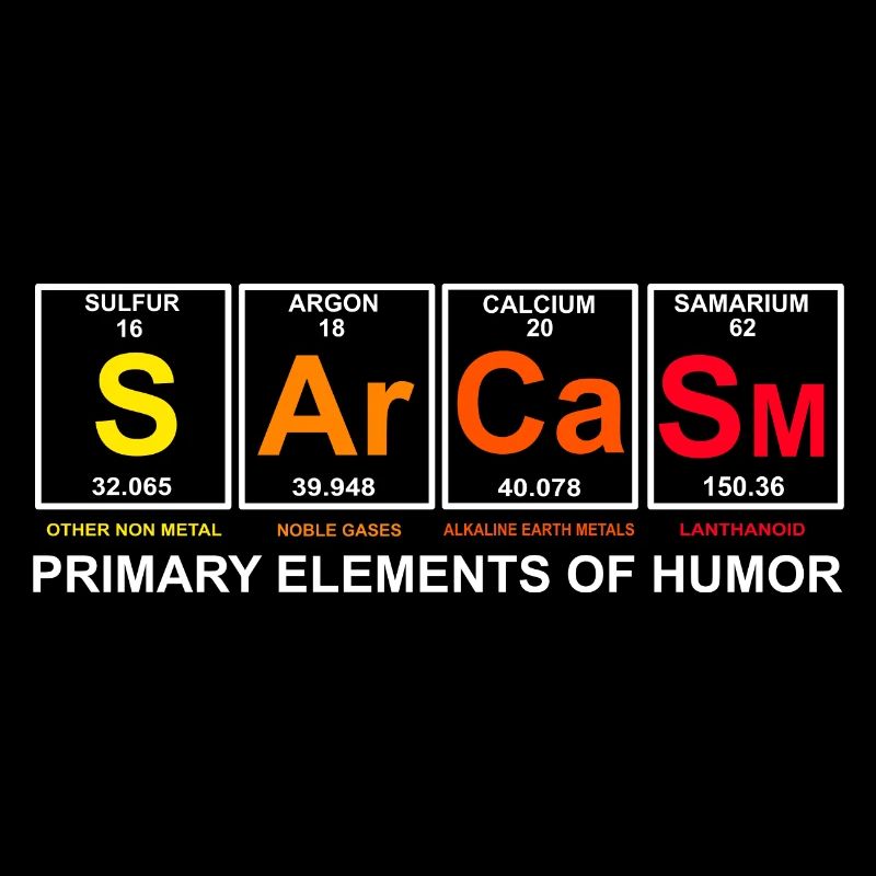 Sarkasmus Elemente Lustig Chemie