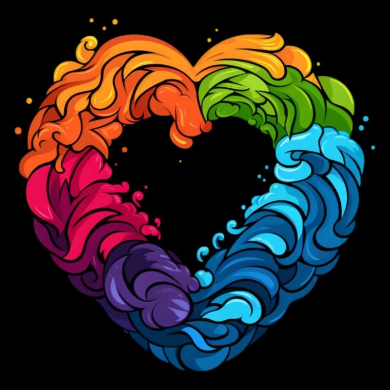 LGBTQIA+ Regenbogenherz