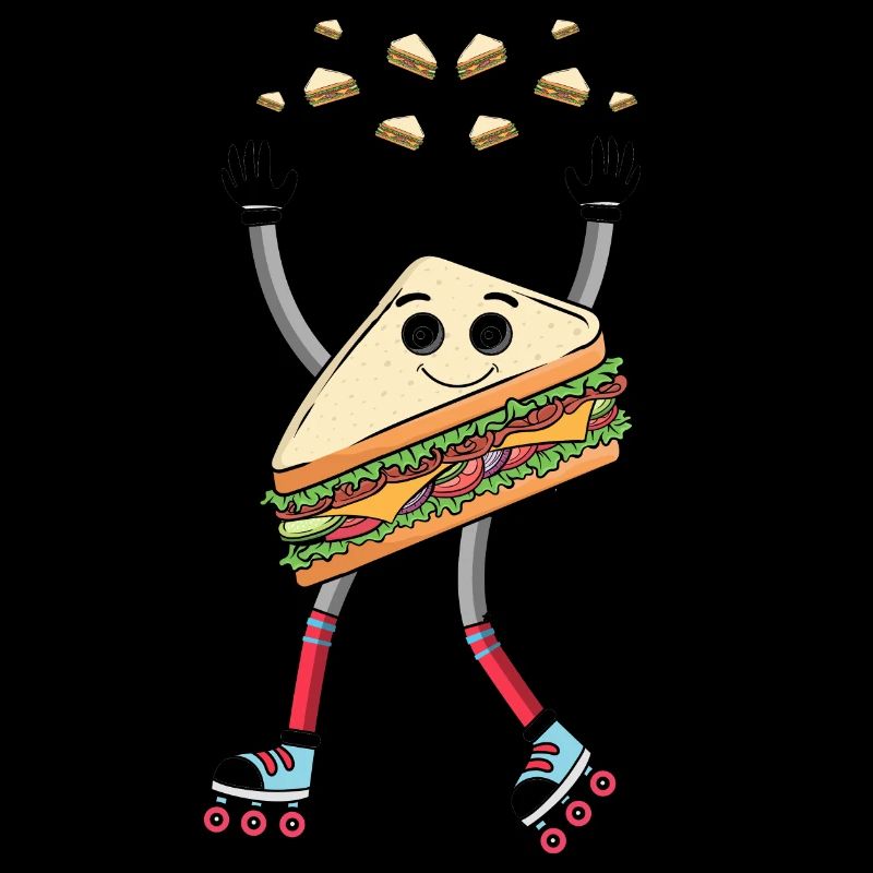 Rollerskaten Rollerskater Skaten Sandwich Bread