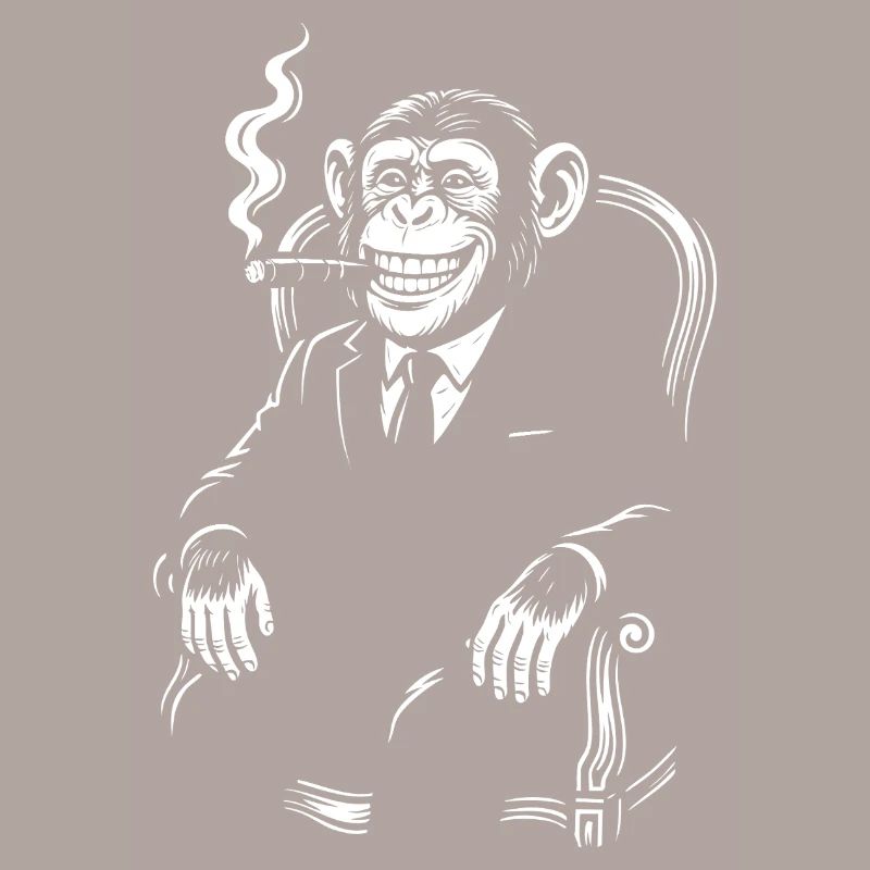 monkey with cigar
