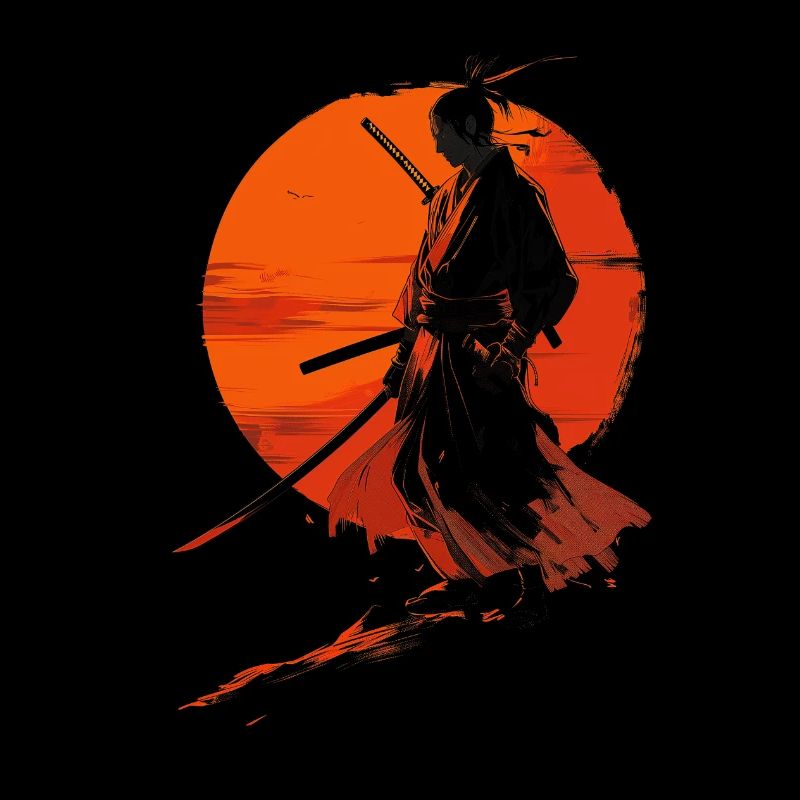 Samurai im Abendrot