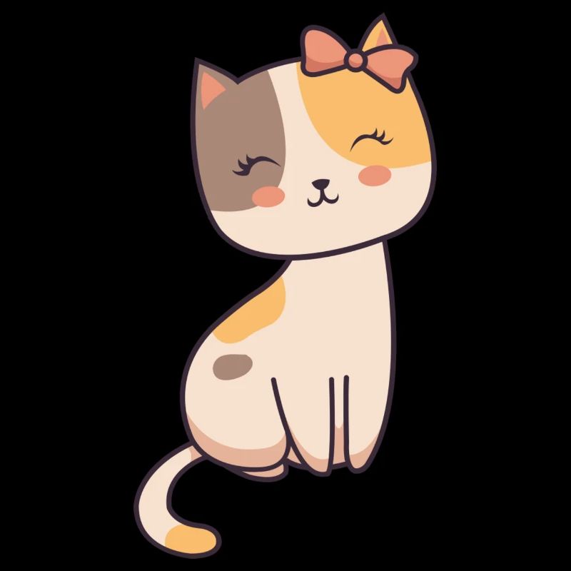 Cute kitty with bow kitty cuddly cat