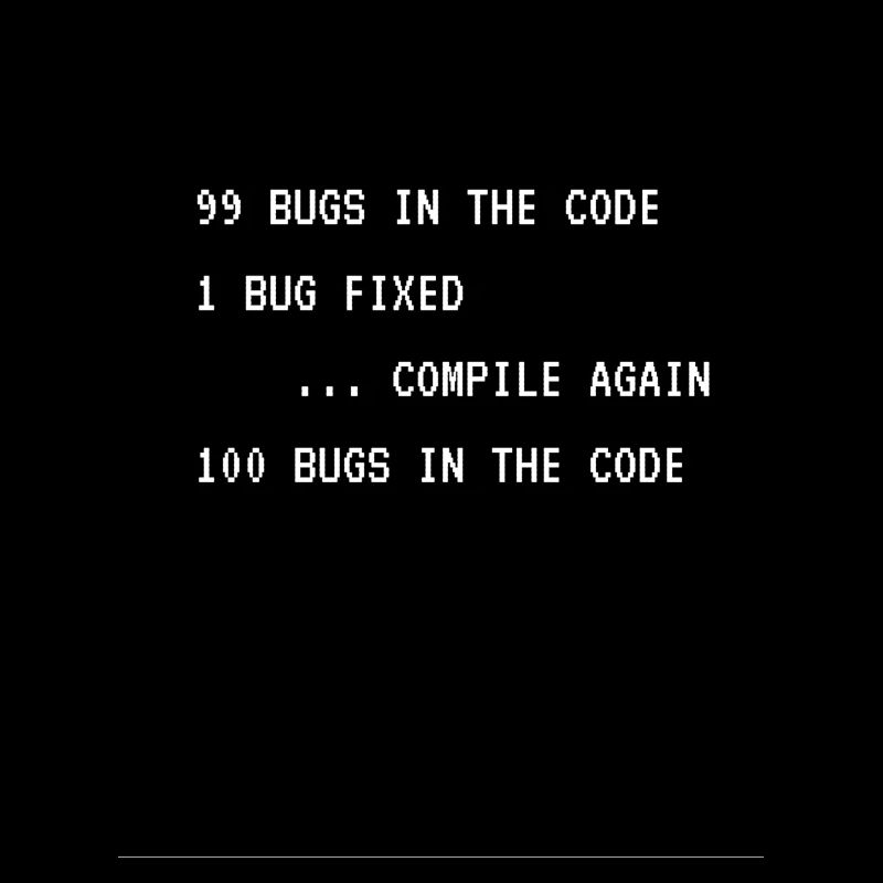 Bogues dans la blague de programmation de code