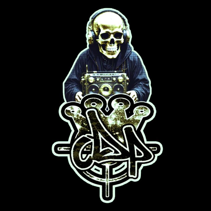 Logo Skull & Boommbox