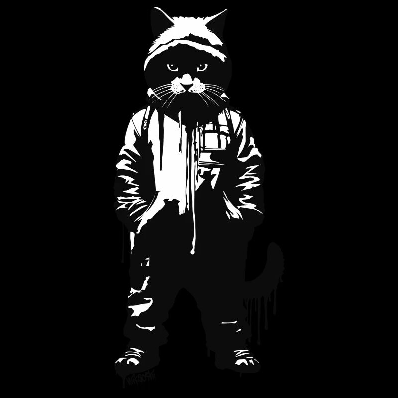 Stencil Cat Cool