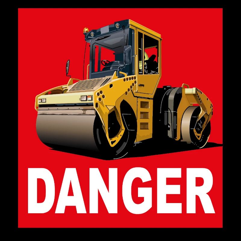 DANGER, Vorsicht Walze