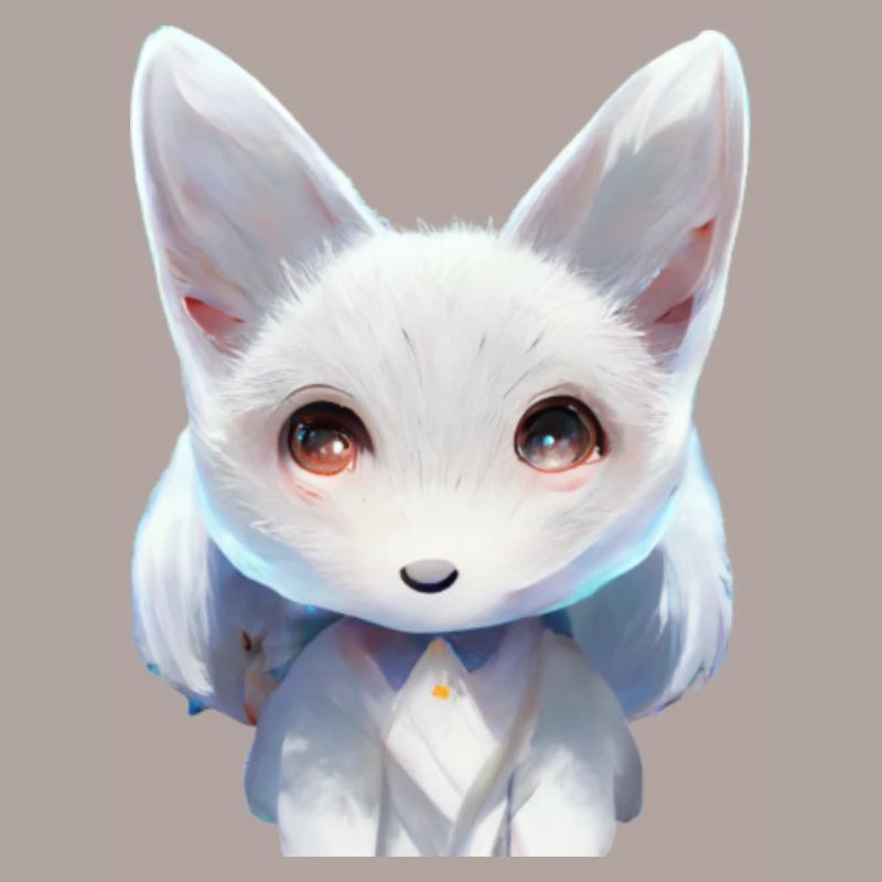 Cute white fox
