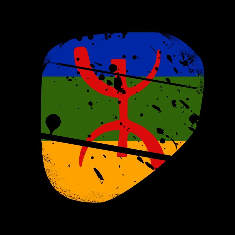 Amazigh Drapeau Imazighen Berbère Rif Kabyle