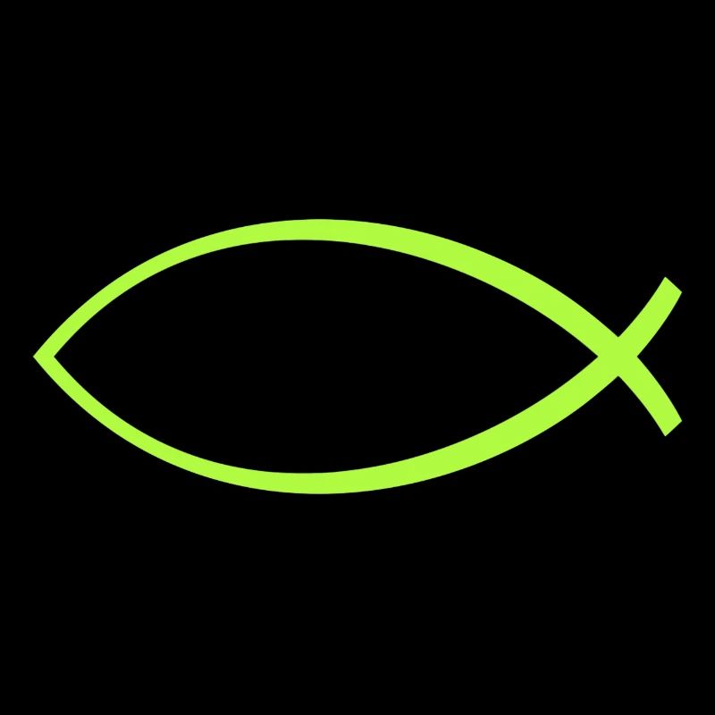 Ichtus fish apple green