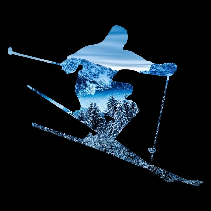 Skier mountain pattern