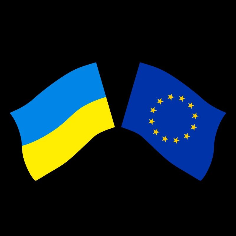 Ukraine Drapeau de l’UE franchi