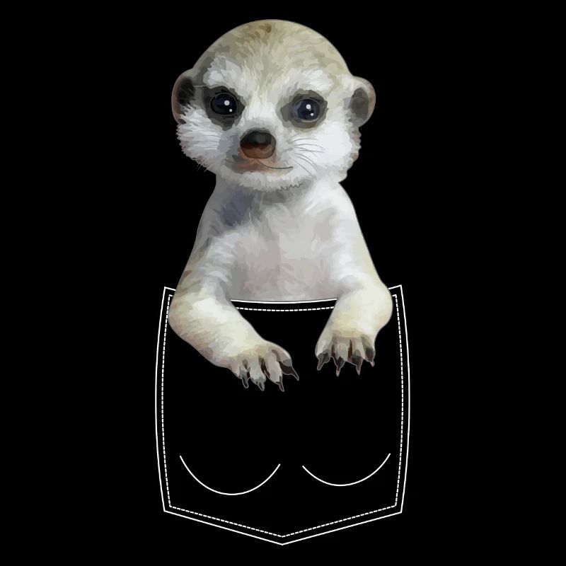 Suricate suricate dans la poche poitrine chemise chemise