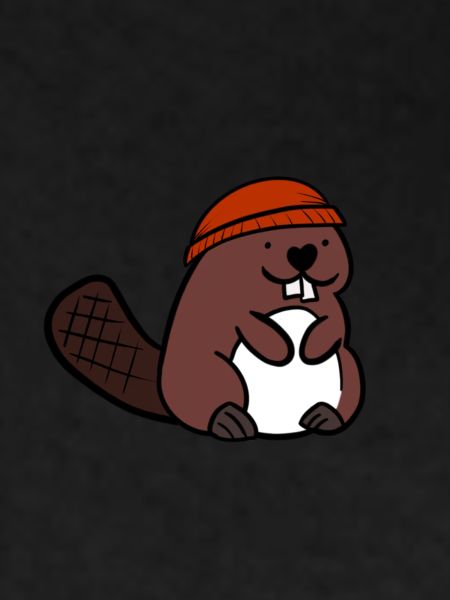 Castor avec un chapeau