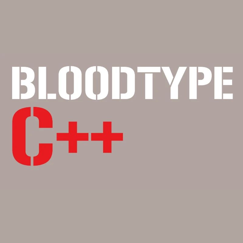 Programmeur informatique Bloodtype C ++ disant