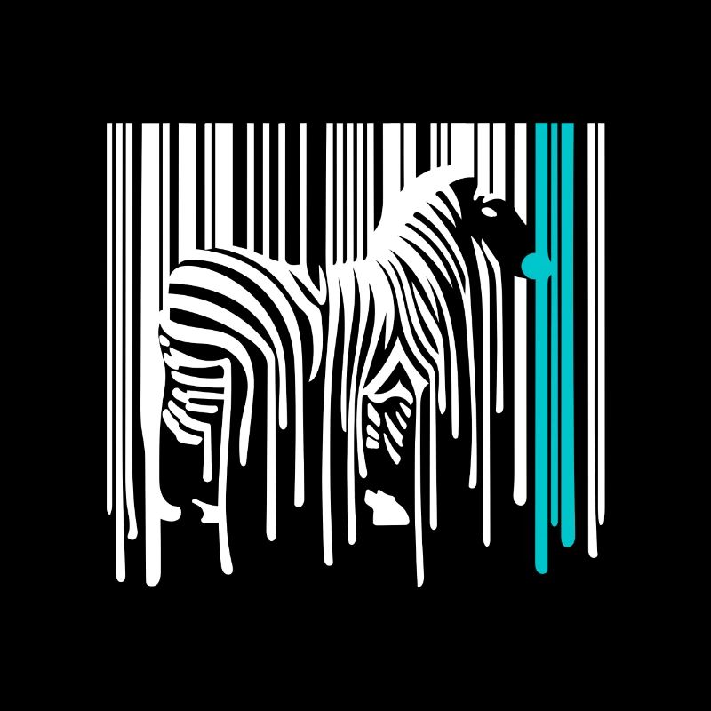 DRIPPY ZEBRA Code à barres Graffiti Street Art