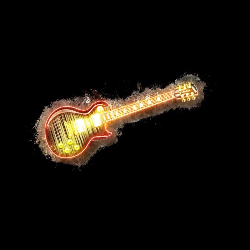 Gitarre E-Gitarre Gitarre hell glühend
