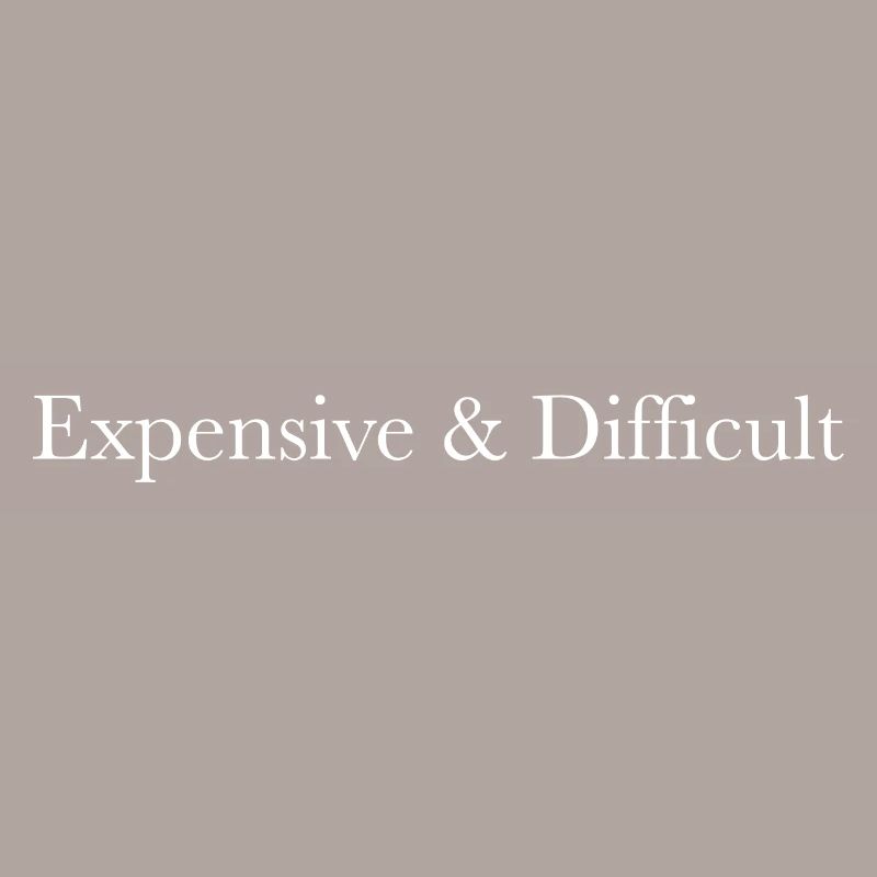 Expensive & Difficult
