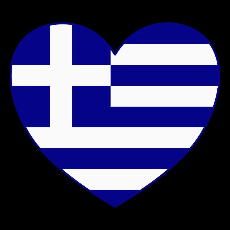 Griechenland Flagge Herz Hellas