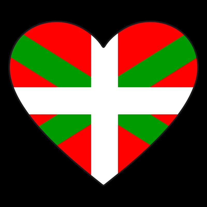Basque Flag Heart