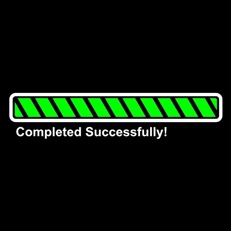 Barre de progression - 100% loaded - terminé!