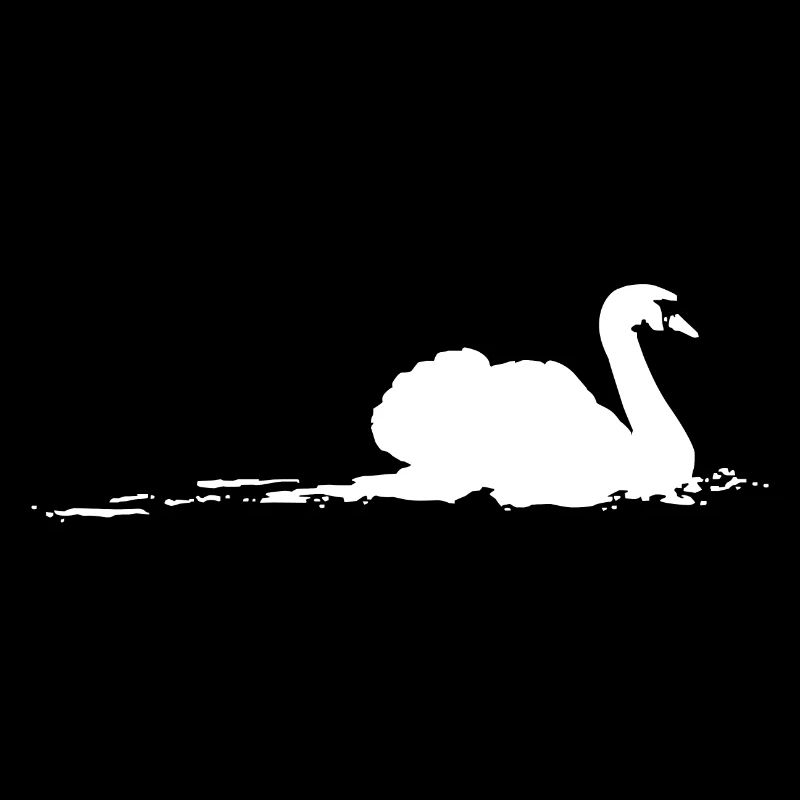 Schwan Silhouette Schwimmen Wasser