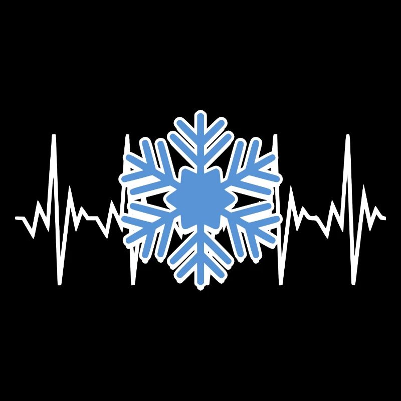 Winter Snowflake Heartbeat