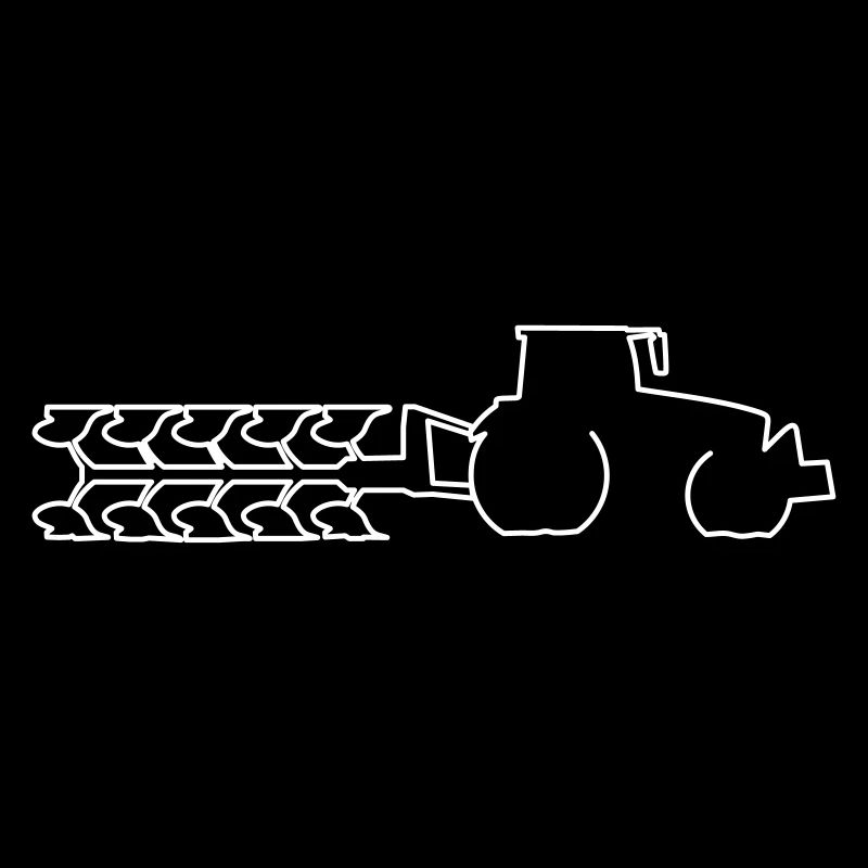 Trecker with Plough Bauer Feld