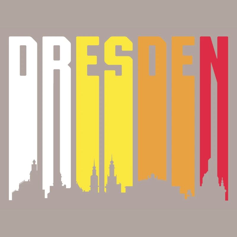 Retro Dresden Skyline Gift