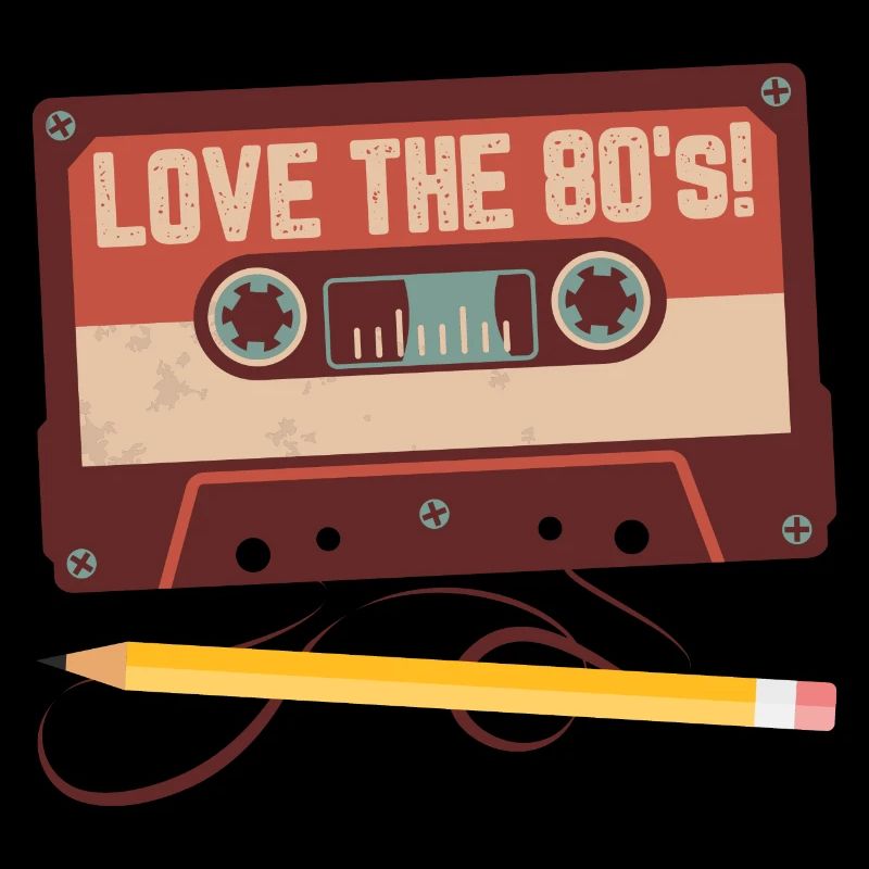 Love the 80s - Cassette with Pencil - Gift