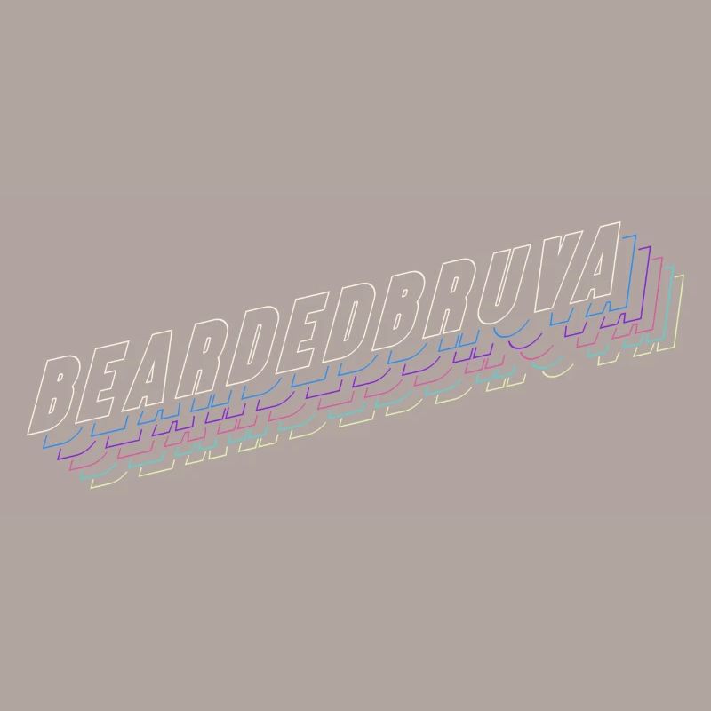 Retro Repeated Text Beardedbruva