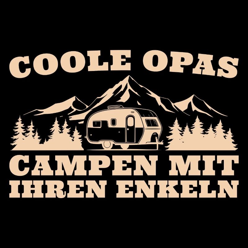 Camping Opa Wohnwagen Rentner