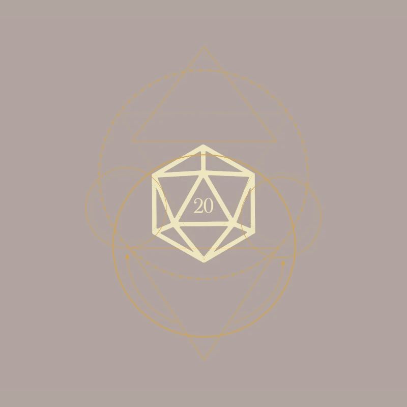 Esoteric Polyhedral D20 Dice Tabletop Magic Symbol