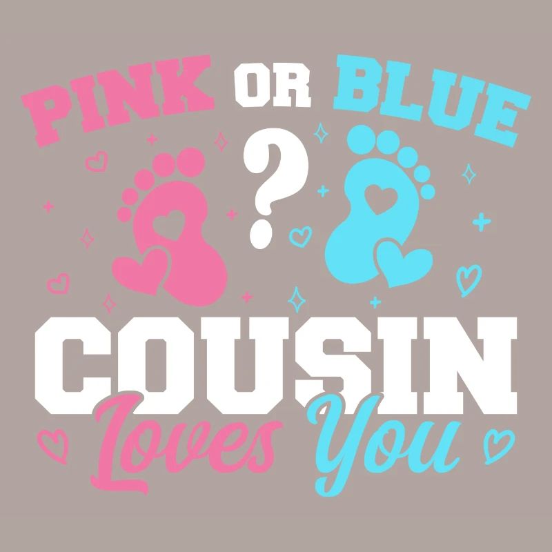Rosa oder blauer Cousin liebt dich - Cousine