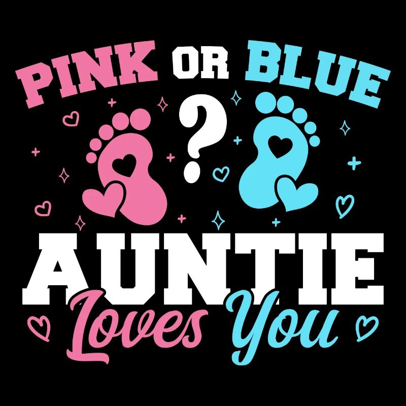 Rosa Oder Blau Tante Liebt Dich Geschlecht Enthüllen Tante