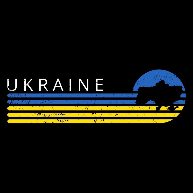 Drapeau Ukraine Retro Vintage Kiev Usagé Look