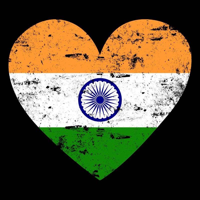 Indien Flaggenherz