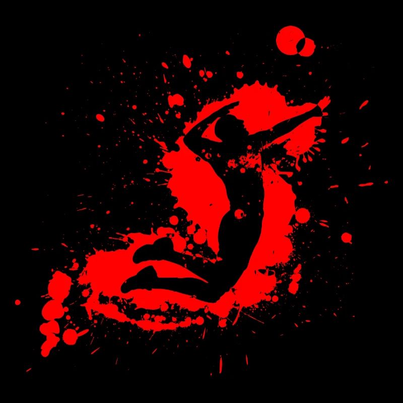 Volleyball Spike Man Rot