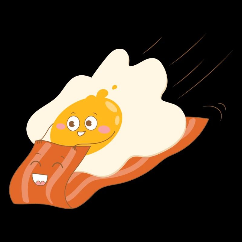 egg and bacon are flying