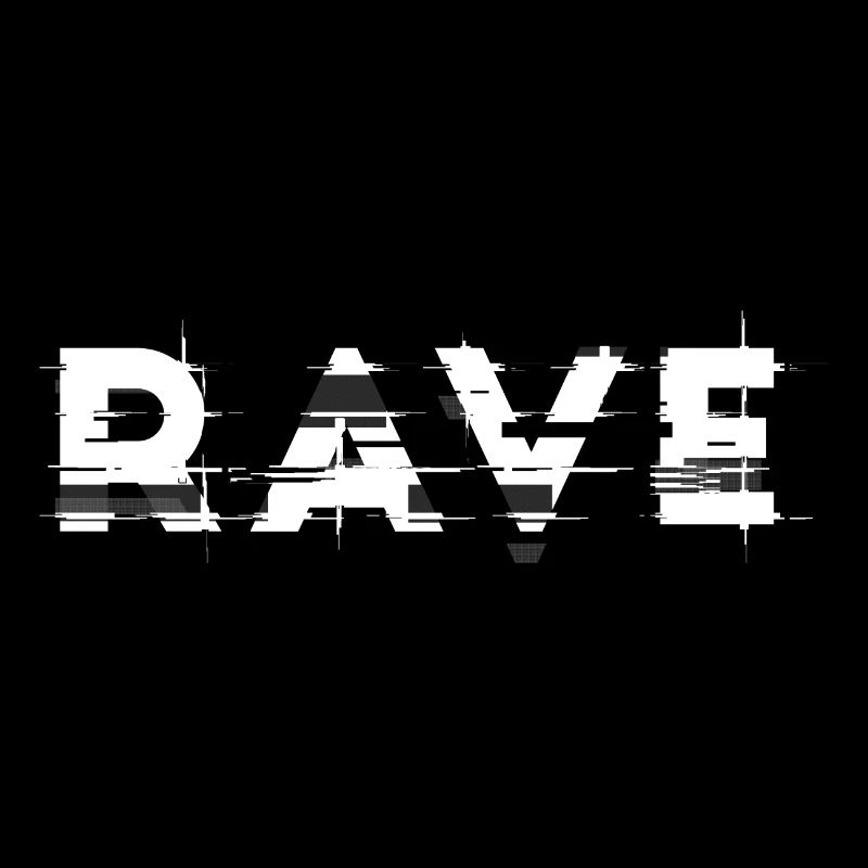 Rave design glitch, pour DJ EDM Techno House