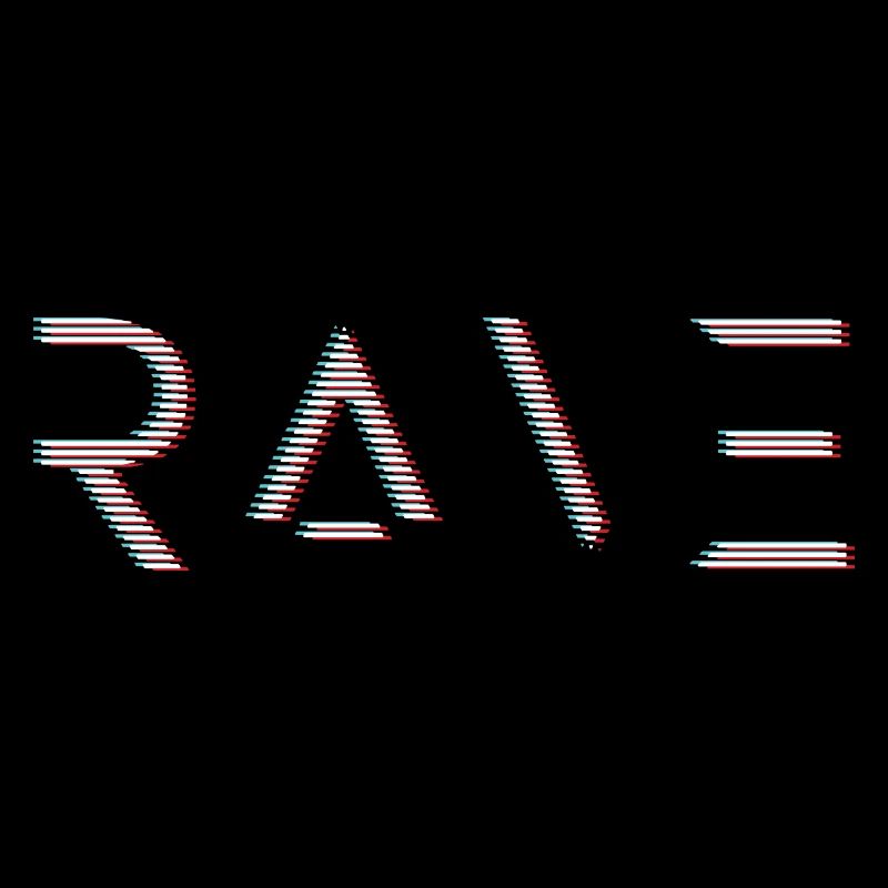 Rave Art design glitchy - raver EDM Techno House