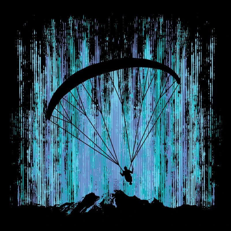 Paraglider Paragliding Gleitschirmpilot Vintage