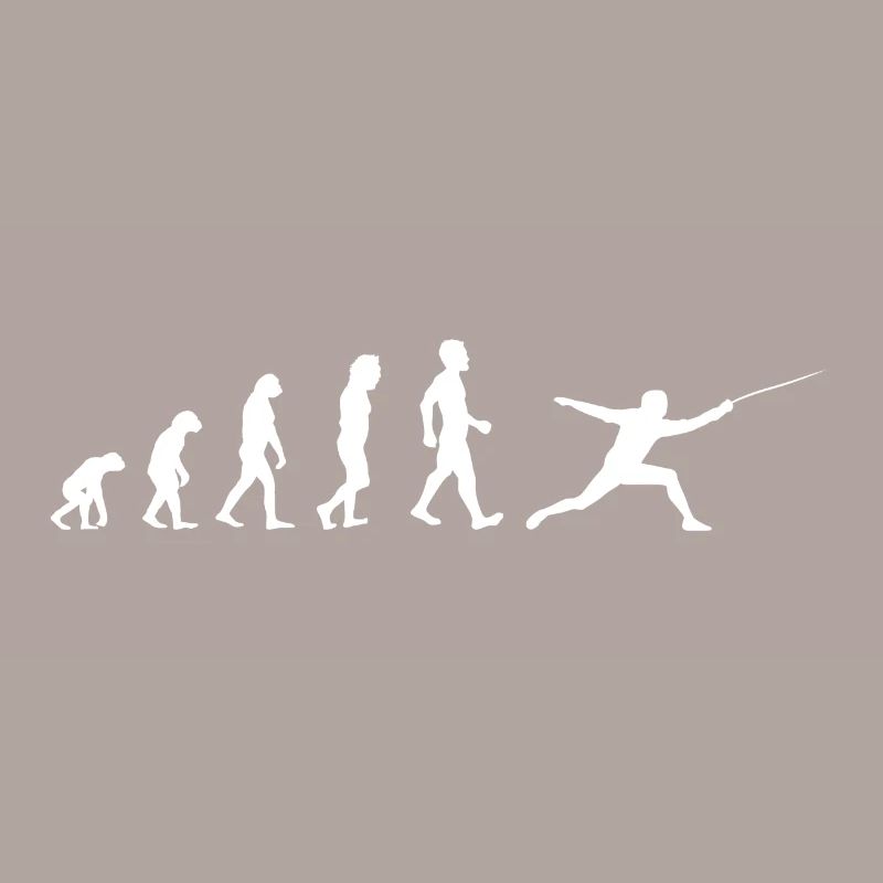 Evolution Geschenk fechten Fechter Fecht Kampf