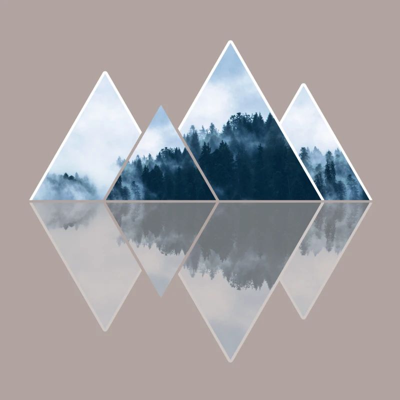 nature mountains geometry triangle mathematics