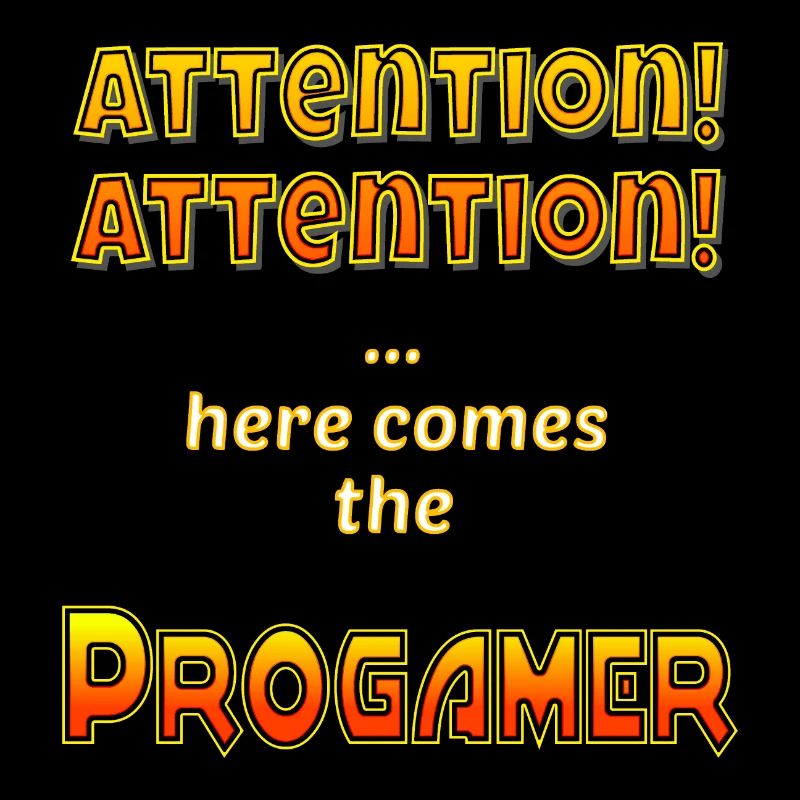 Attention Pro Gamer lustige Geschenkidee Zocker